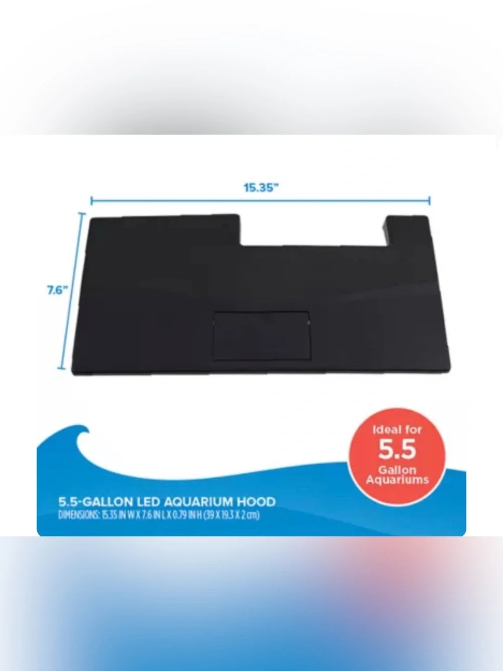 Top Fin® LED Aquarium Hood - LED Fish Tank Hood - 5.5 Gallon